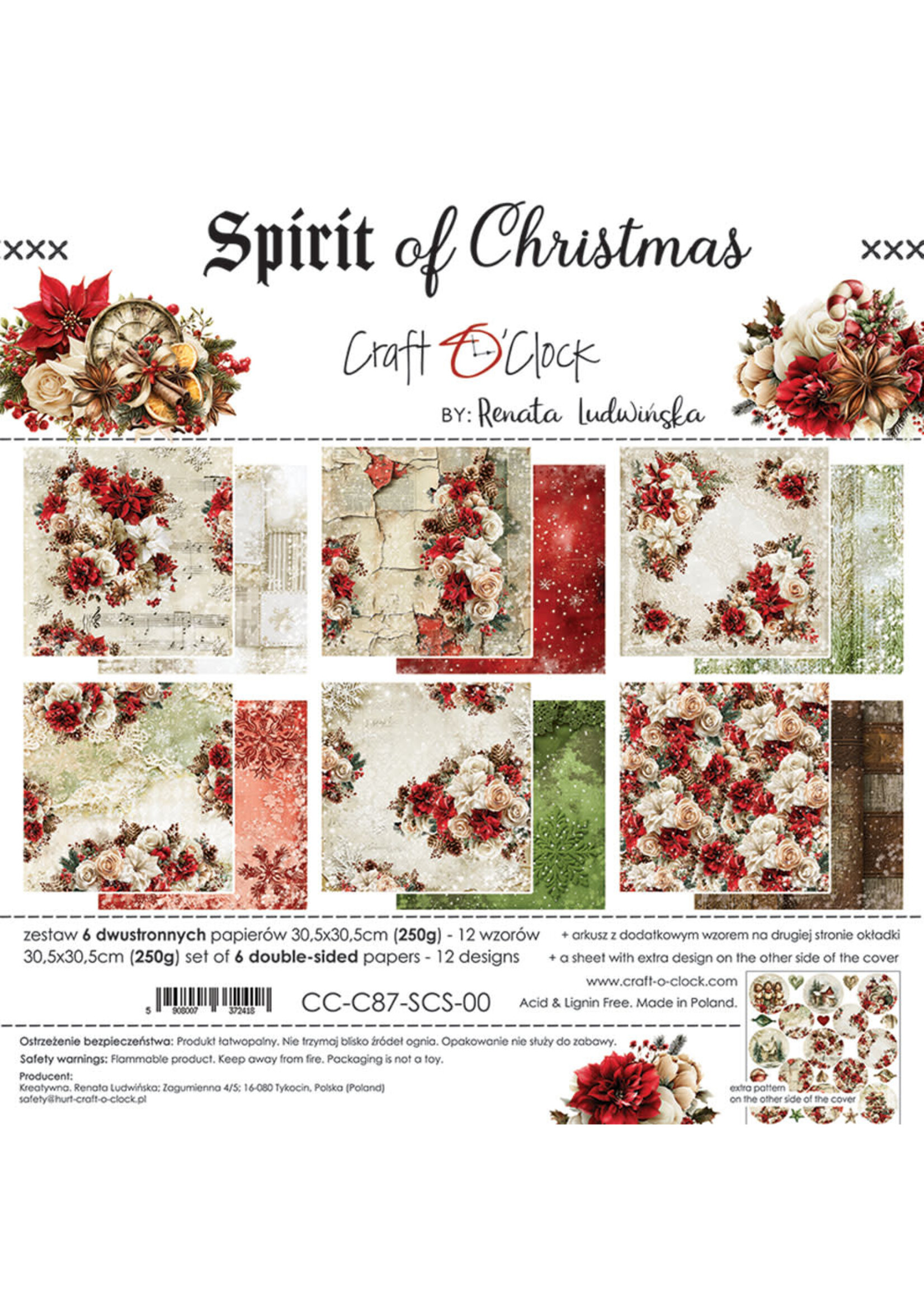 SPIRIT OF CHRISTMAS - een set papieren van 30,5x30,5 cm