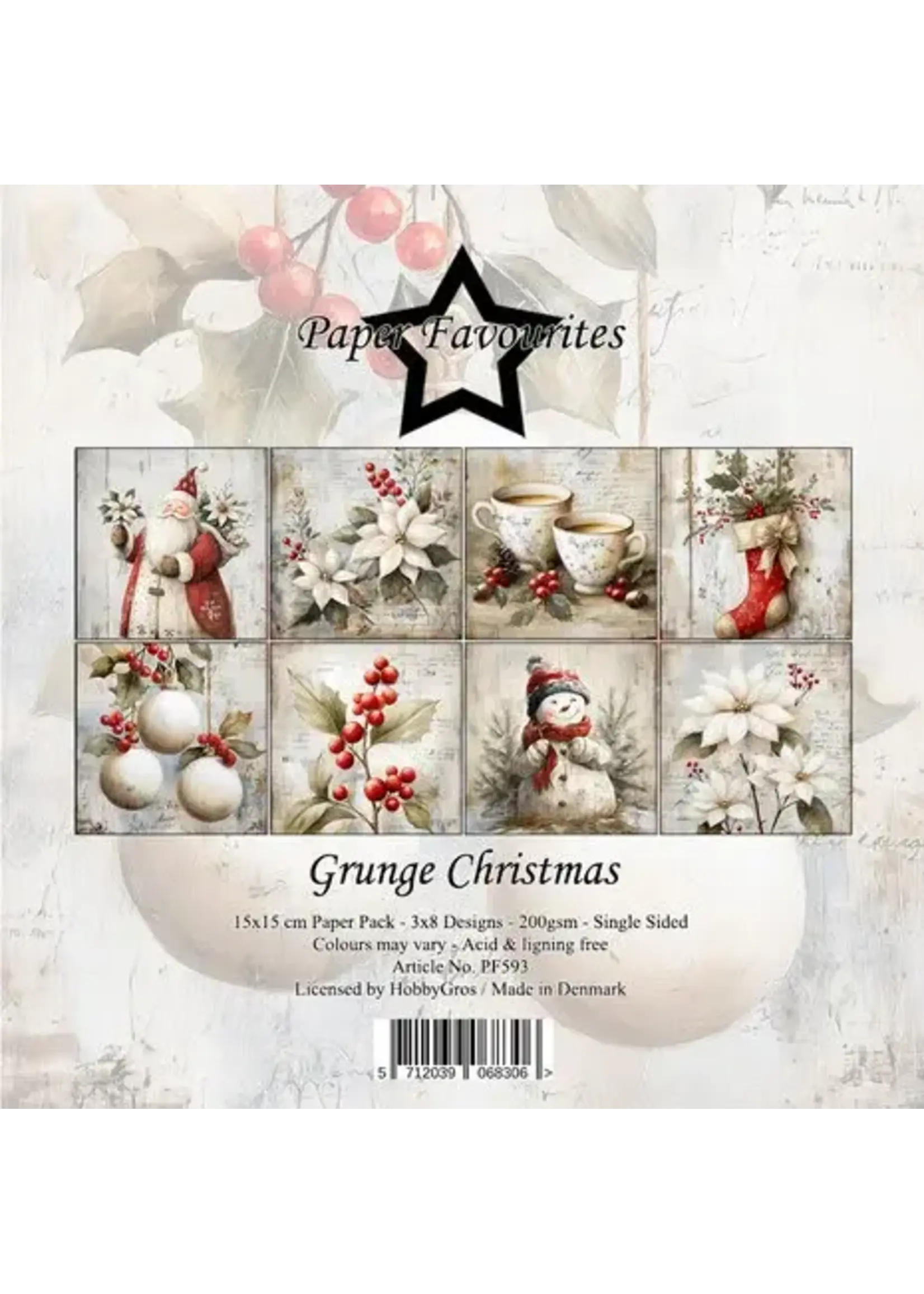 Grunge Christmas 6x6 Inch Paper Pack (PF593)