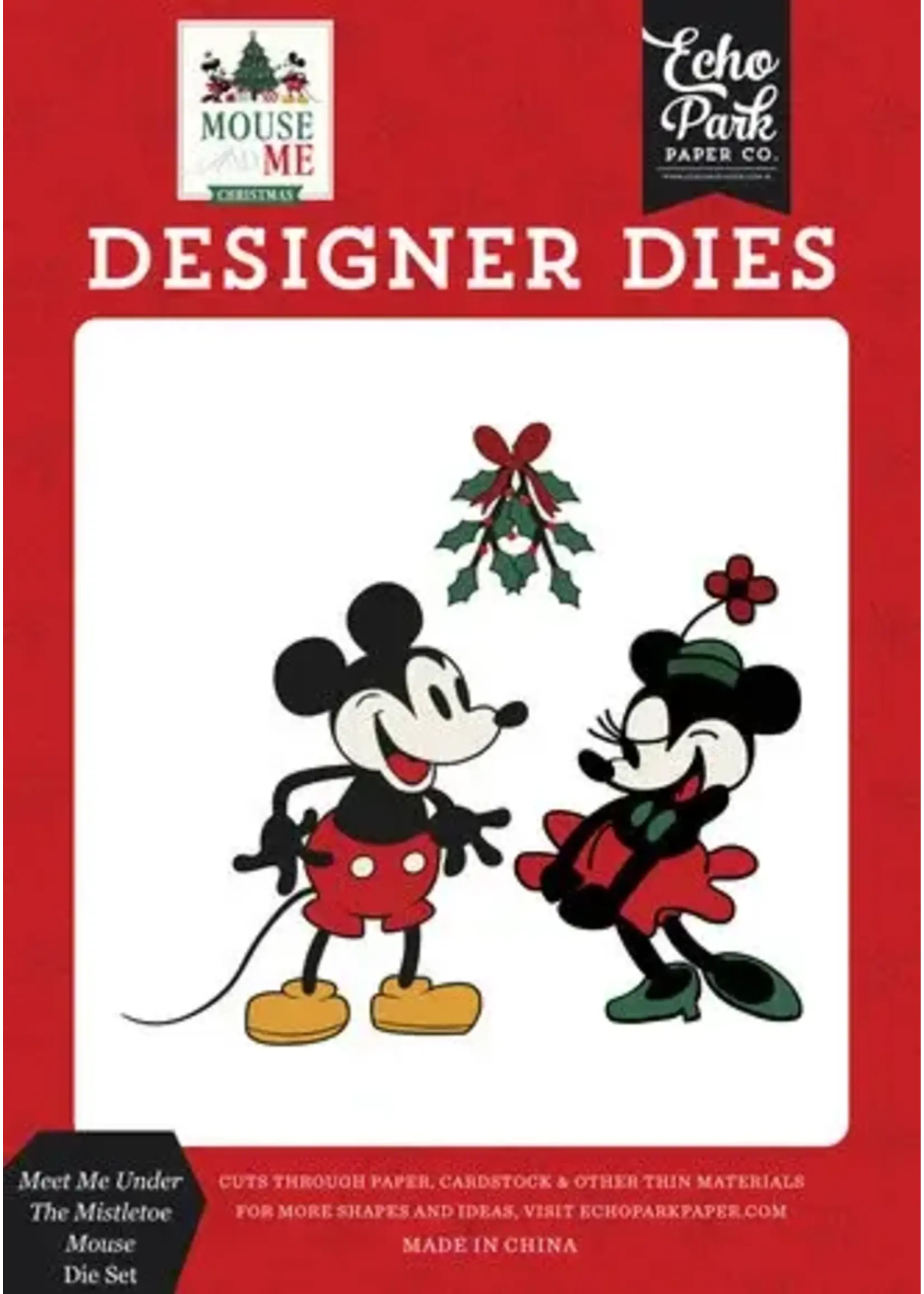 Mouse And Me Christmas Medium Designer Die Set Meet Me Under The Mistletoe Mouse (MMC520042)