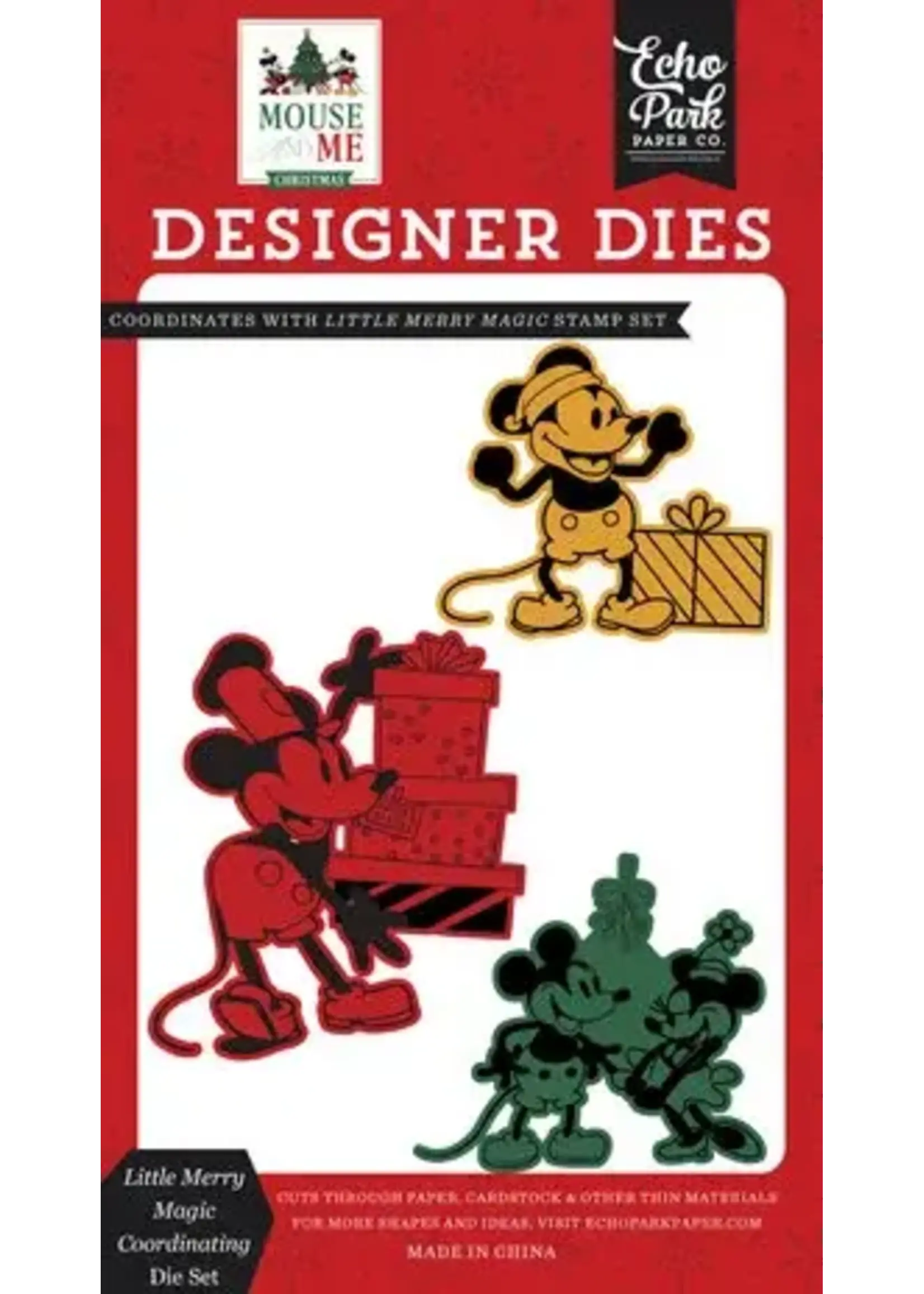 Mouse And Me Christmas Coordinating Small Designer Die Set Little Merry Magic (MMC520044)