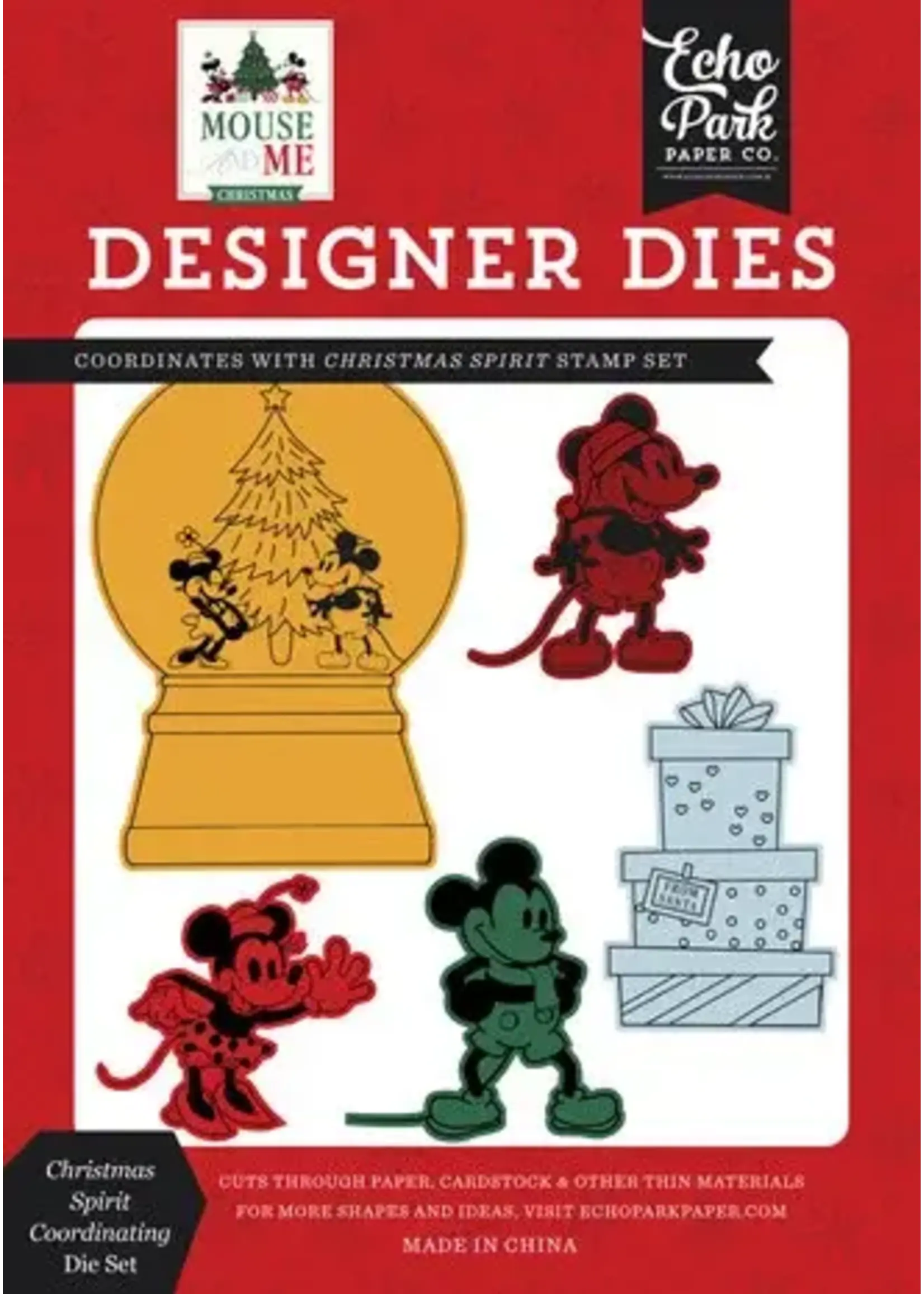 Mouse And Me Christmas Coordinating Medium Designer Die Set Christmas Spirit (MMC520045)