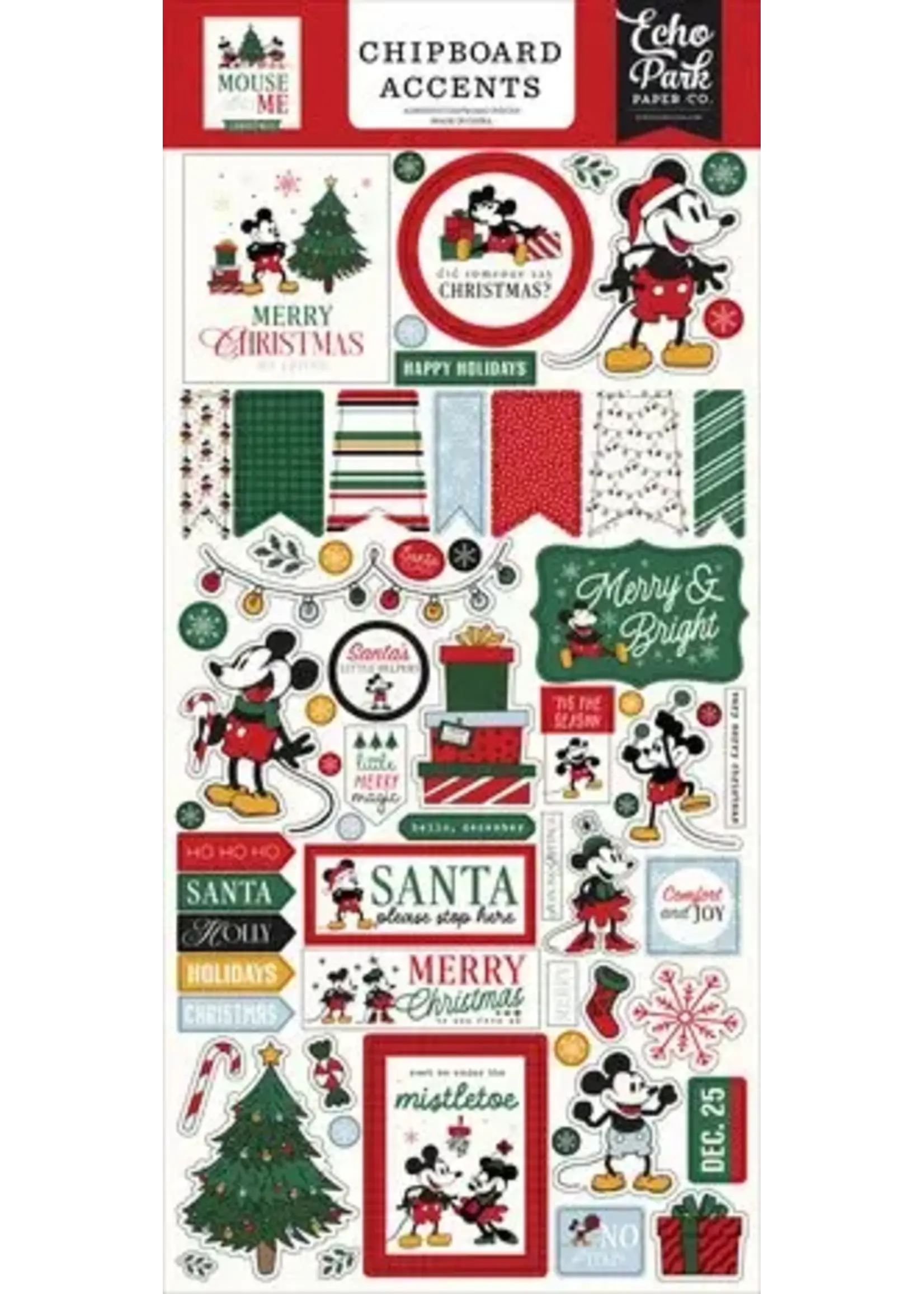 Mouse And Me Christmas 6x13 Inch Chipboard Accents (MMC520021)