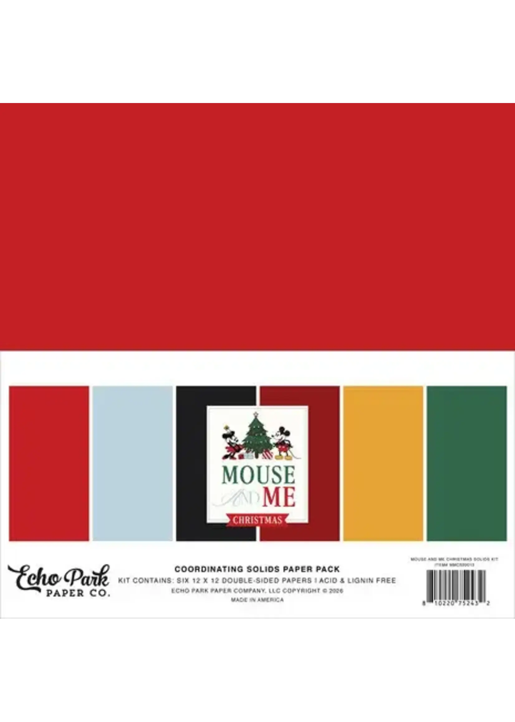 Mouse And Me Christmas 12x12 Inch Coordination Solids Paper Pack (MMC520015)