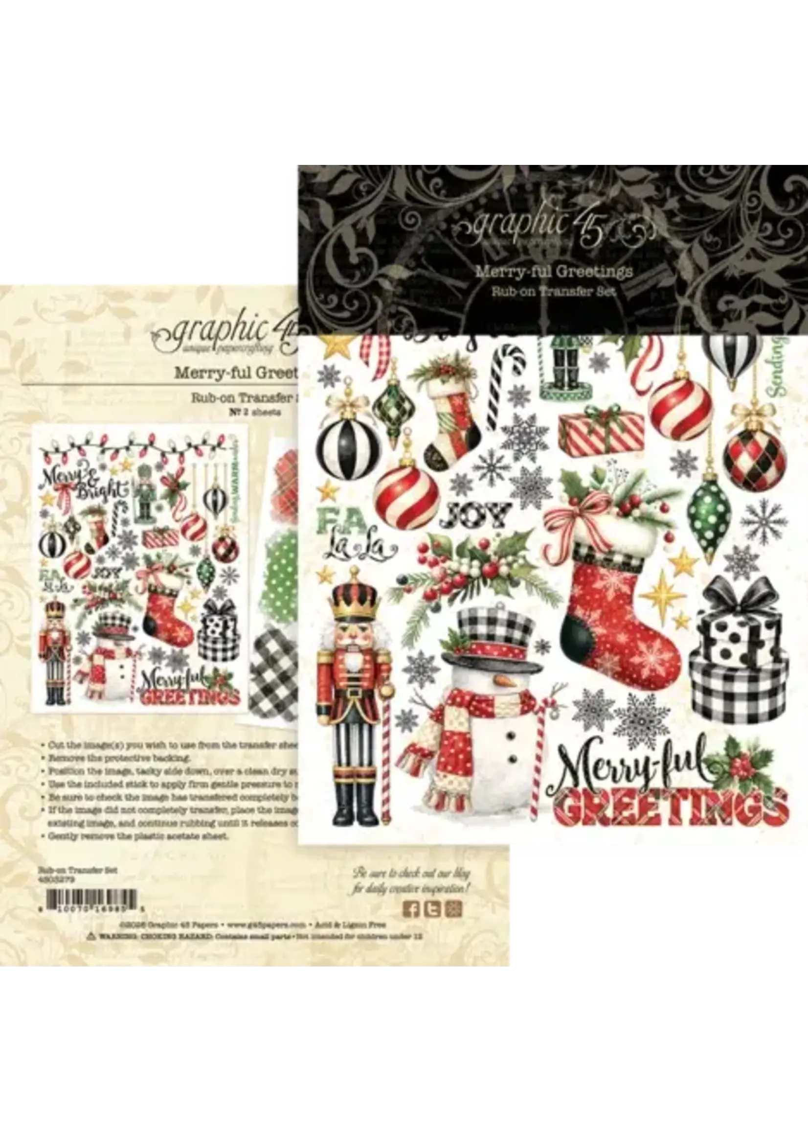 Merry-ful Greetings Rub-on Transfers (4503279)