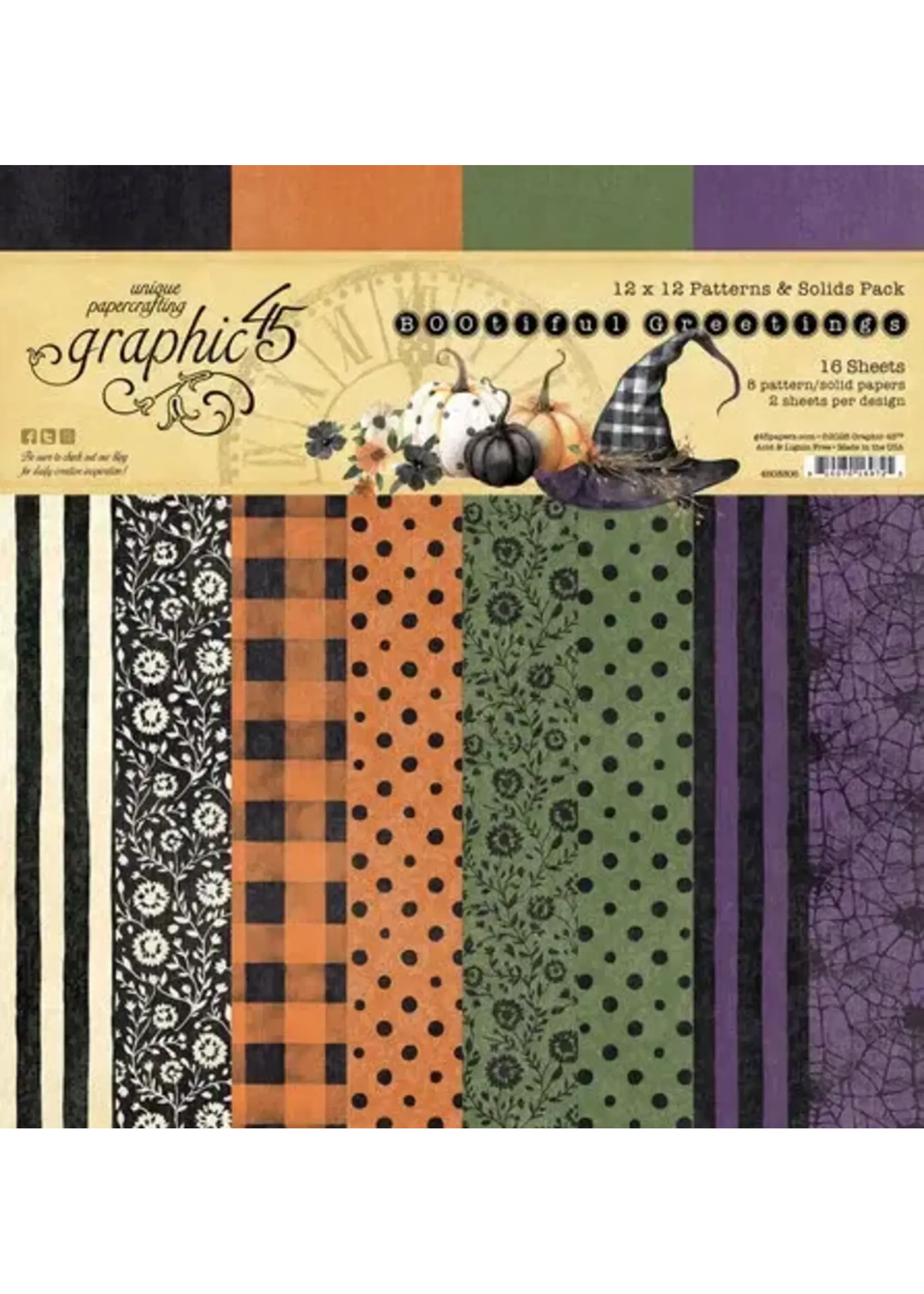 BOOtiful Greetings 12x12 Inch Patterns & Solids Pack (4503306)
