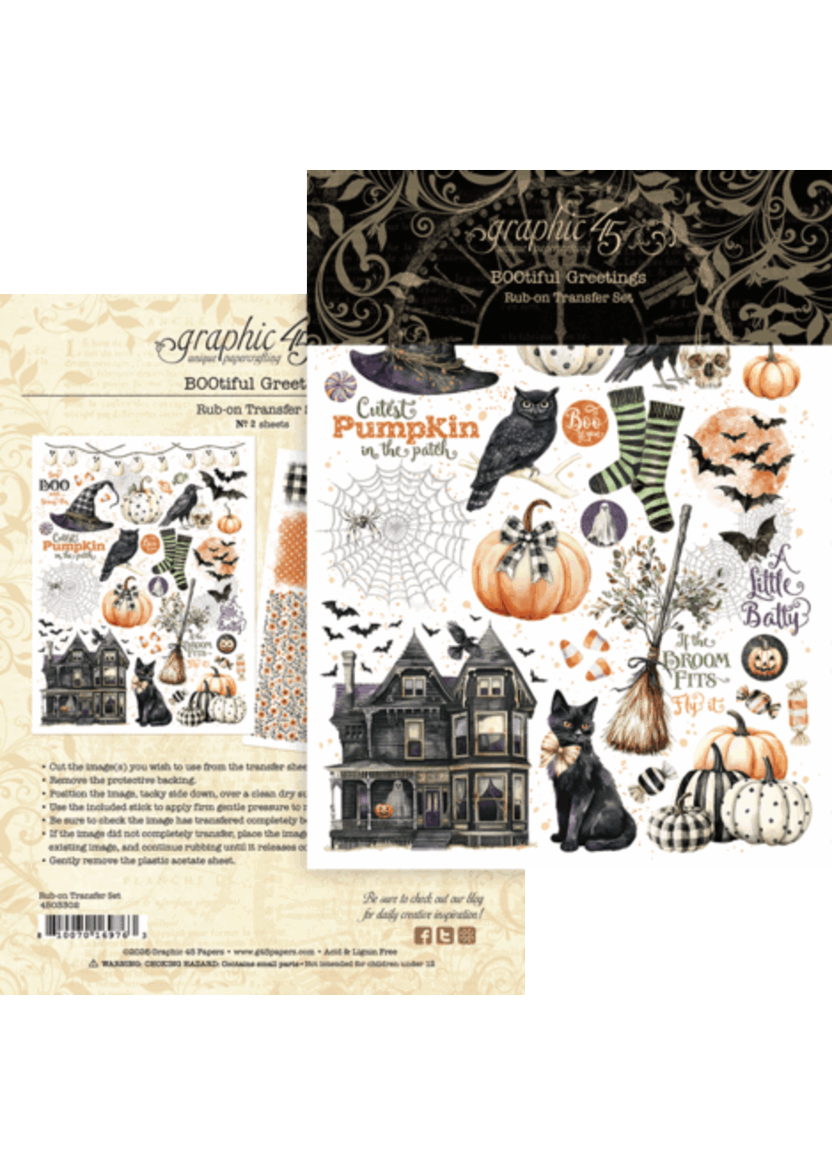 BOOtiful Greetings Rub-on Transfers (4503302