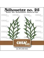 Silhouetzz Stansen No. 25 Blaadjes 22 Open Hulstblad Groot en Spiegelbeeld (CLSH25)