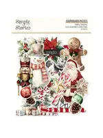 Simple Vintage Old-Fashioned Christmas Chipboard Pieces (27625)