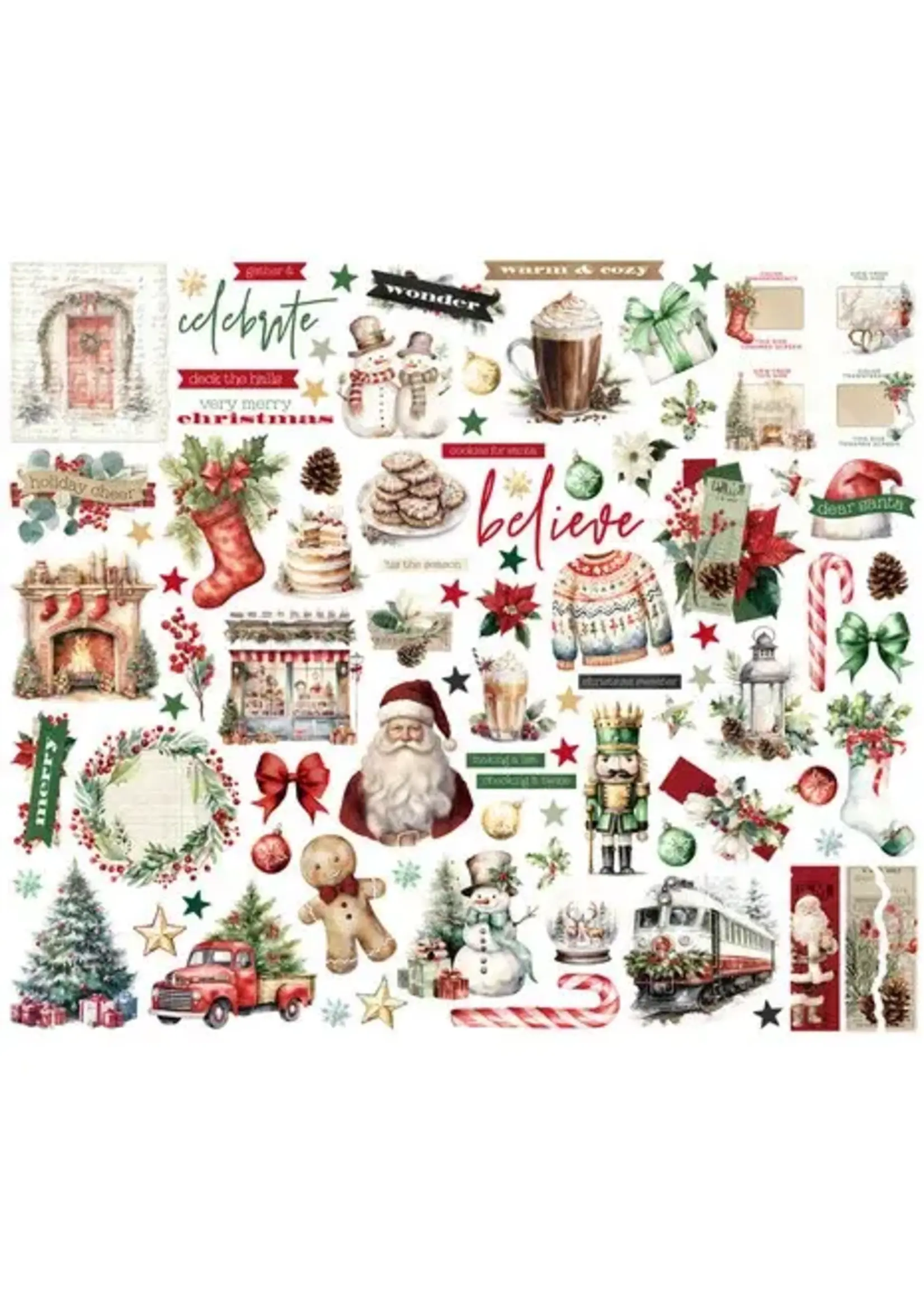 Simple Vintage Old-Fashioned Christmas Bits & Pieces (27626)