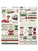 Simple Vintage Old-Fashioned Christmas Cardstock Stickers Basics (27603)