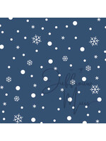 Sneeuwvlokje A4 papier (nachtblauw)