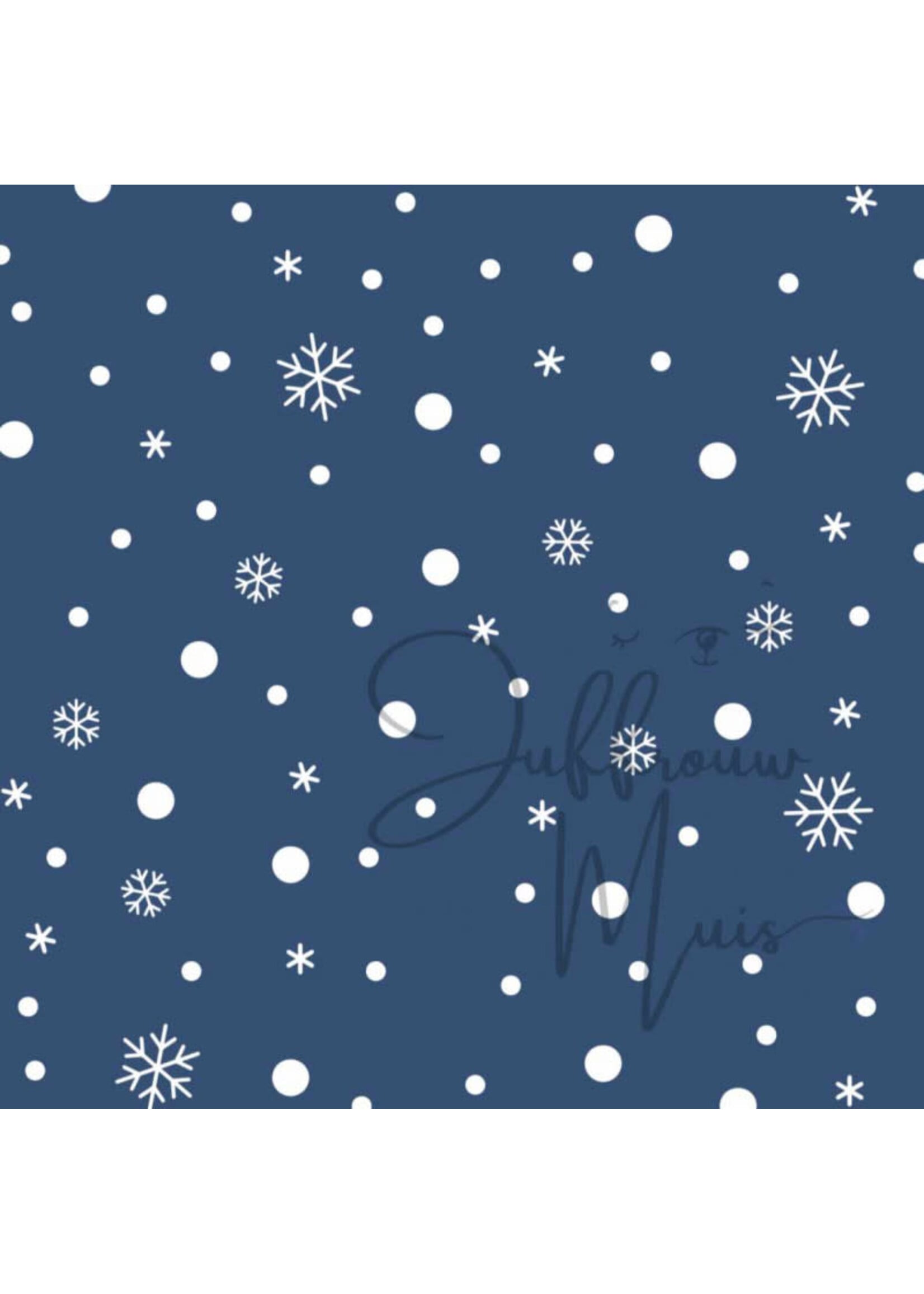 Sneeuwvlokje A4 papier (nachtblauw)