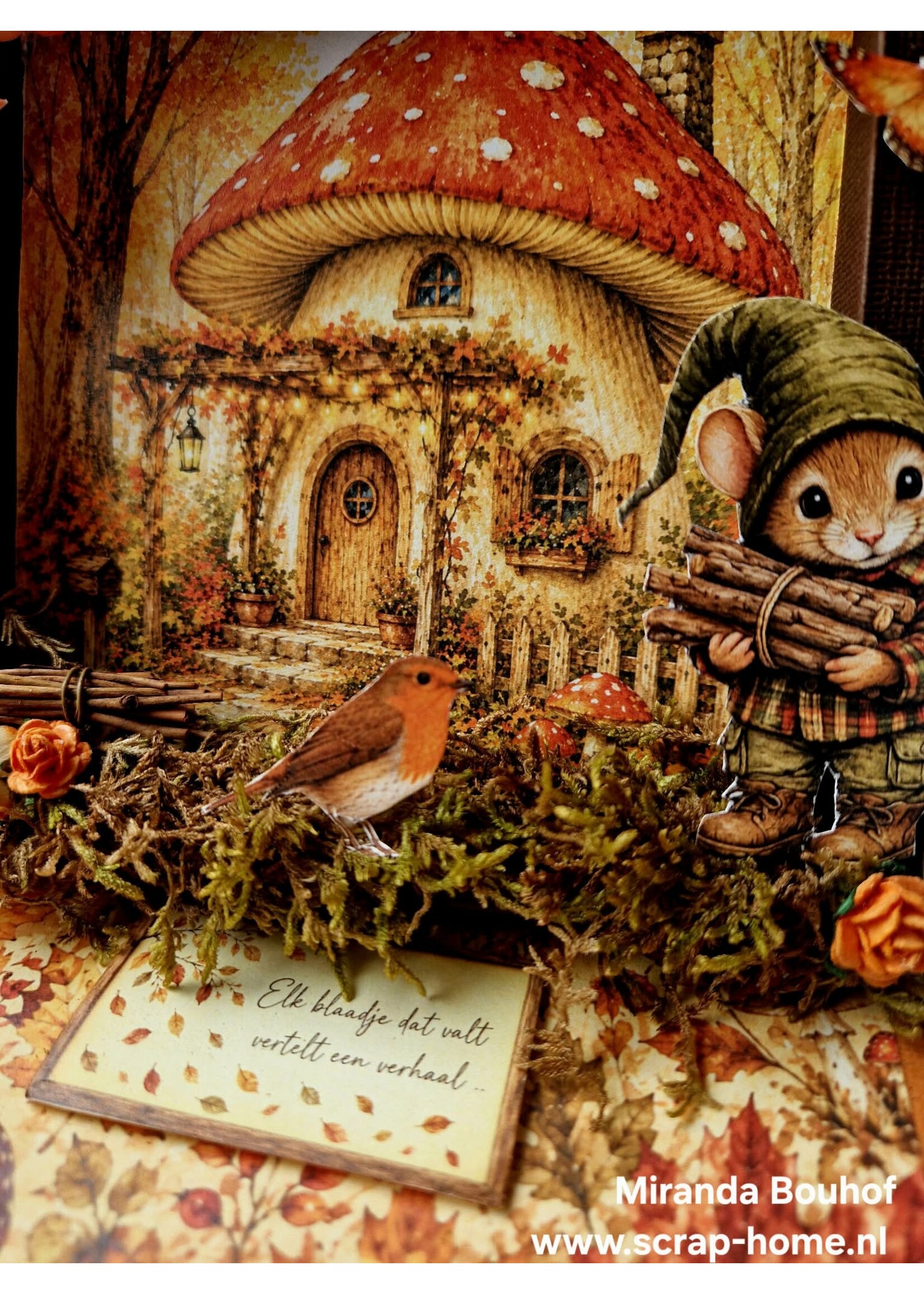 Ochtend workshop herfst easel Kaart met lade en mini boekje 24 september met Miranda