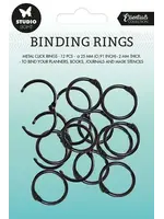 Binding Rings Black (12pcs) (SL-ES-RING01) (BASIC)