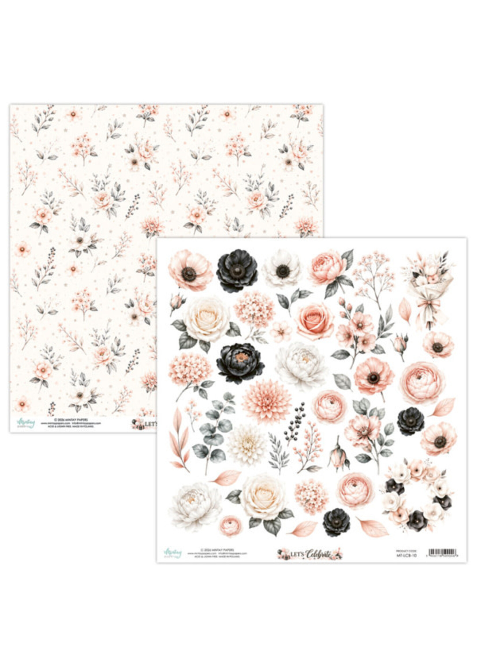 12 x 12 Flora Papier - Laten we het vieren