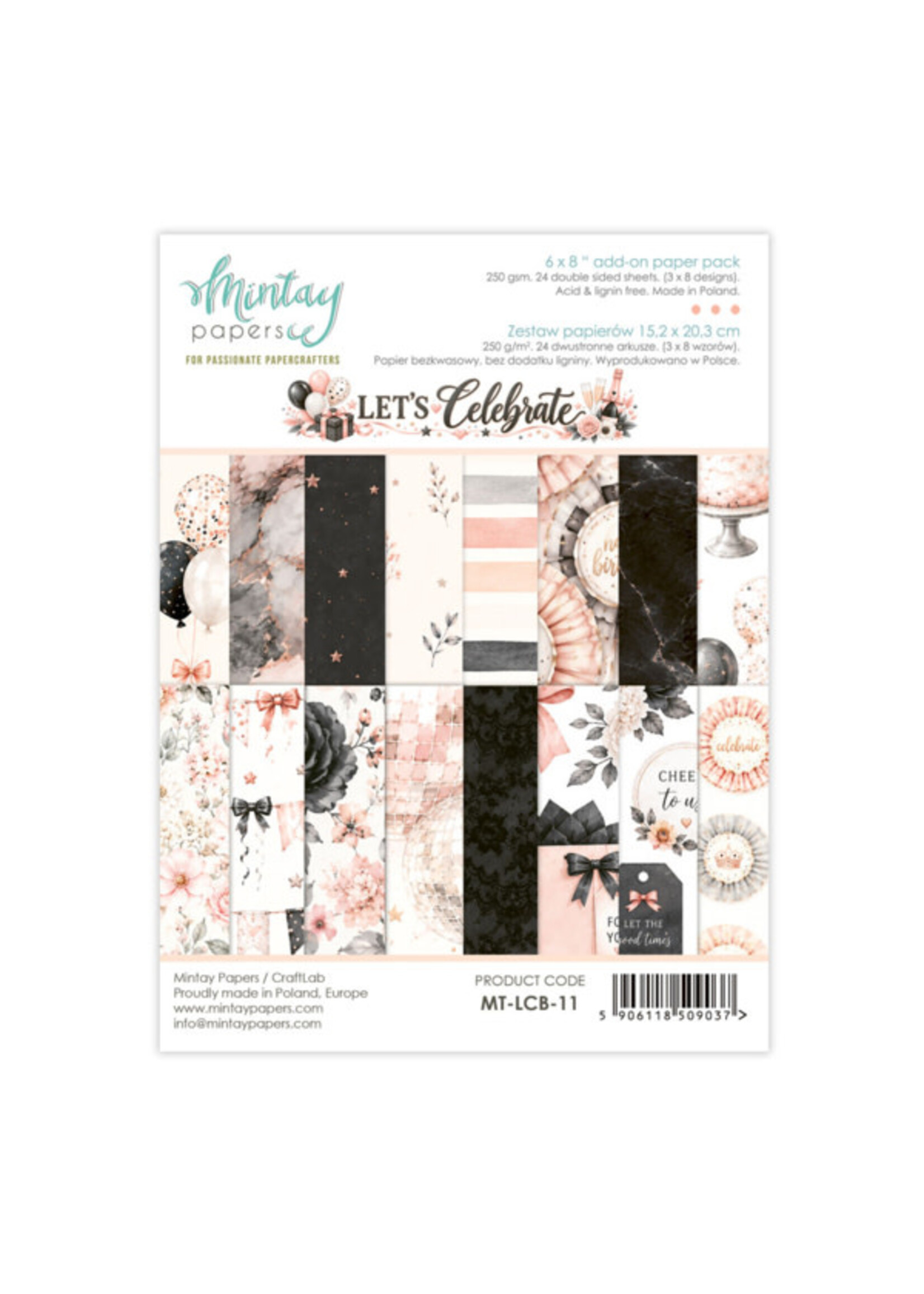 6 x 8 Add-On Paper Set - Laten we het vieren