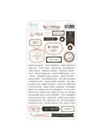 6 x 12 papieren stickers - Laten we vieren - Woorden