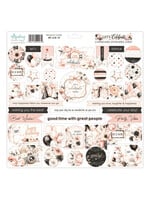 12 x 12 Chipboard Ephemera Vel - Laten we het vieren