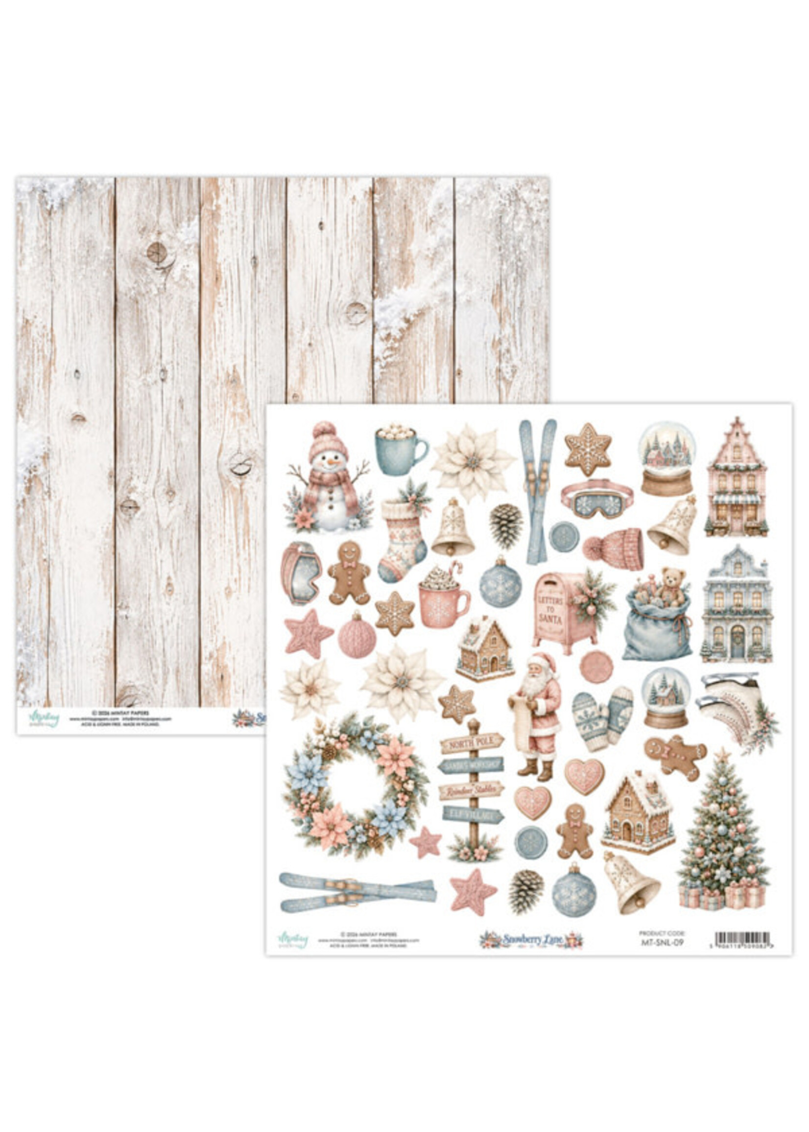 12 x 12 Elementen Papier - Snowberry Lane
