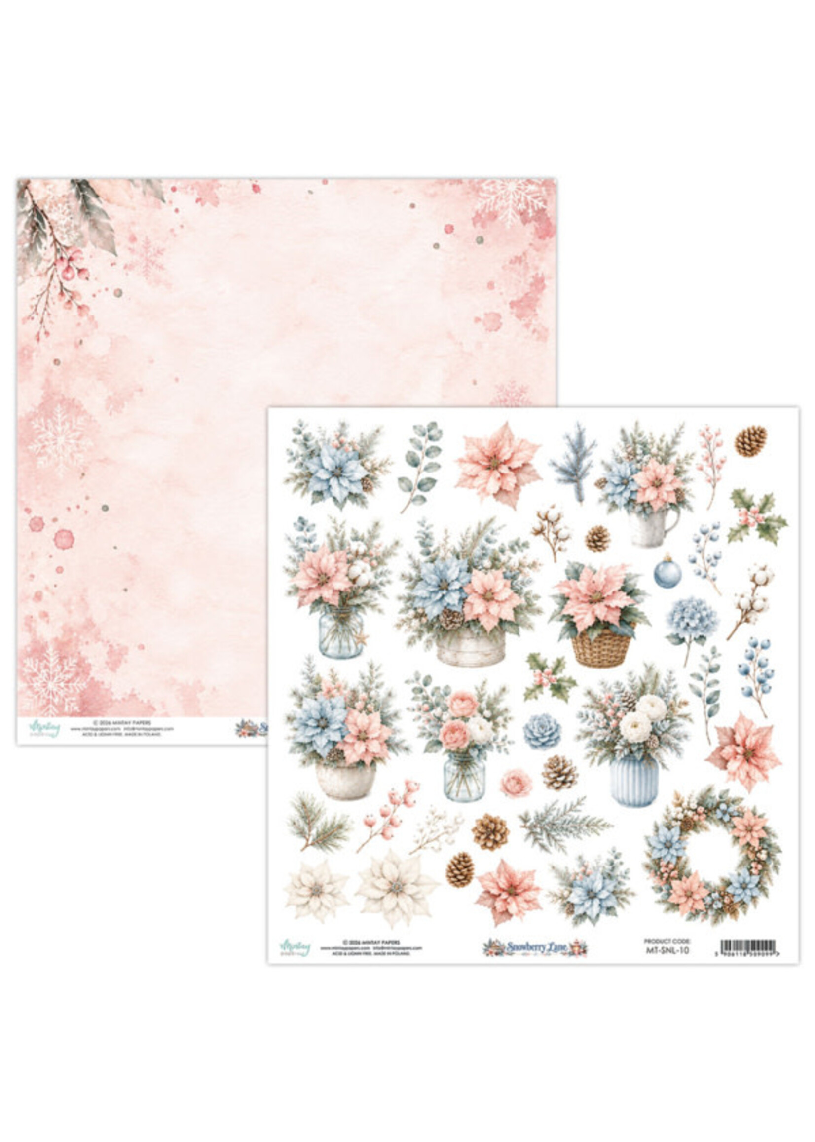 12 x 12 Flora Papier - Snowberry Lane