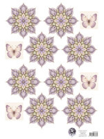 Fairybells combi knipvel voor pop-up en decoupage - lavendel bloem