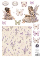 Fairybells combi knipvel voor pop-up en decoupage - lavendel combi