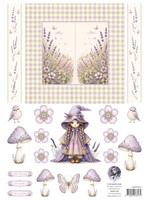 Fairybells combi knipvel voor pop-up en decoupage - lavendel combi