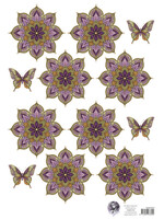 Fairybells combi knipvel voor pop-up en decoupage - heide bloem