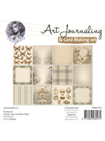 Art Journaling & Card Making Backgrounds Set Kerst beige-groen # UITLEVERING START 24 SEPTEMBER