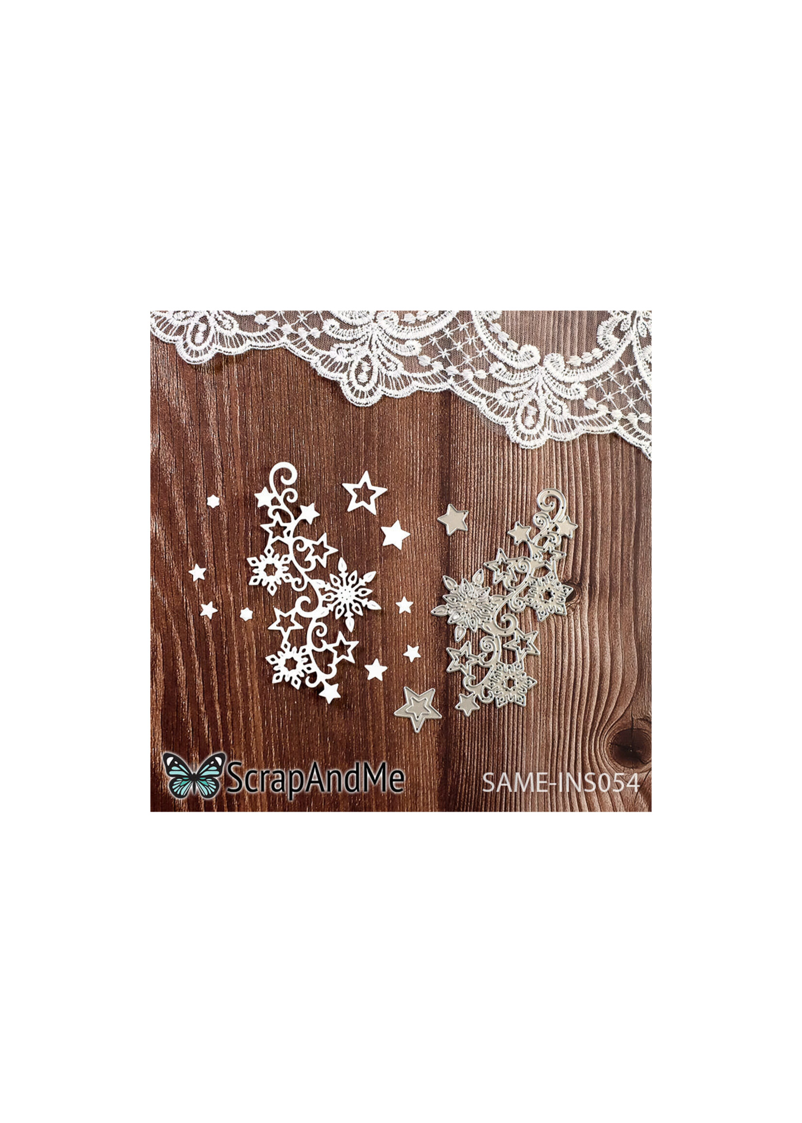 Snowflake Flourish SAME-INS054 Metal Cutting Die - ScrapAndMe