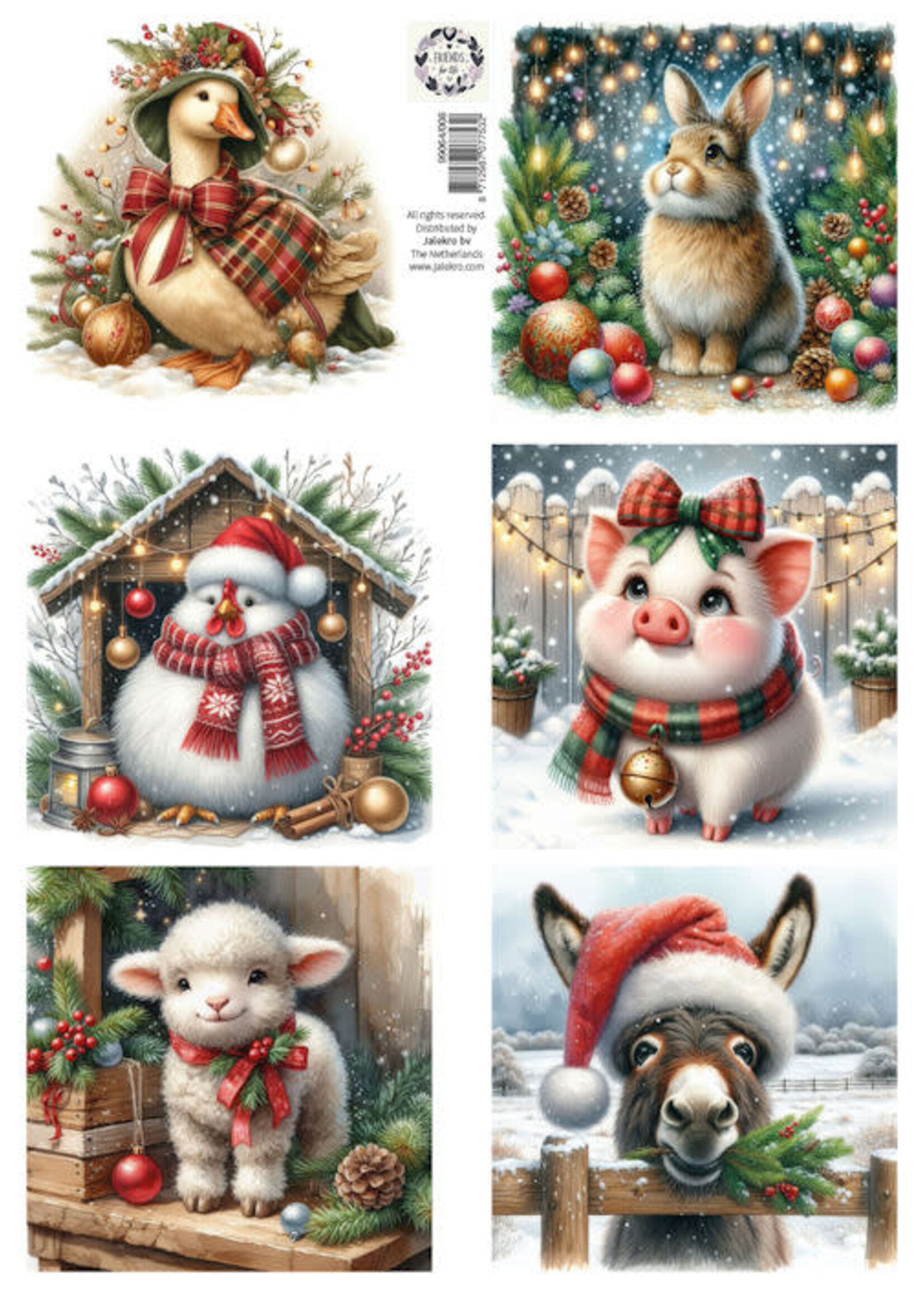 knipvel A4 Friends for Life - Kerst 1