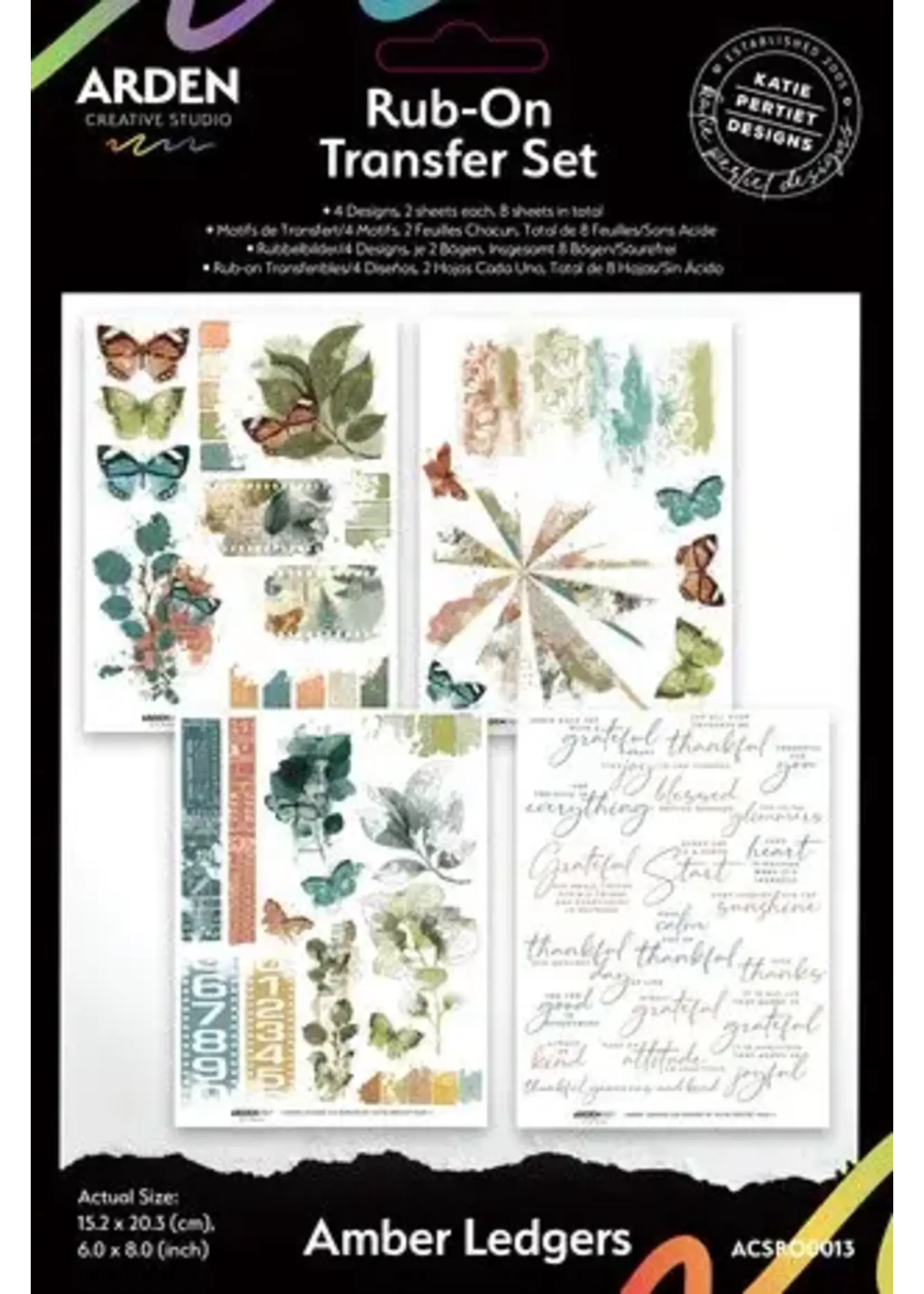 Amber Ledgers 6x8 Inch Rub-On Transfer Set by Katie Pertiet (ACSRO0013)