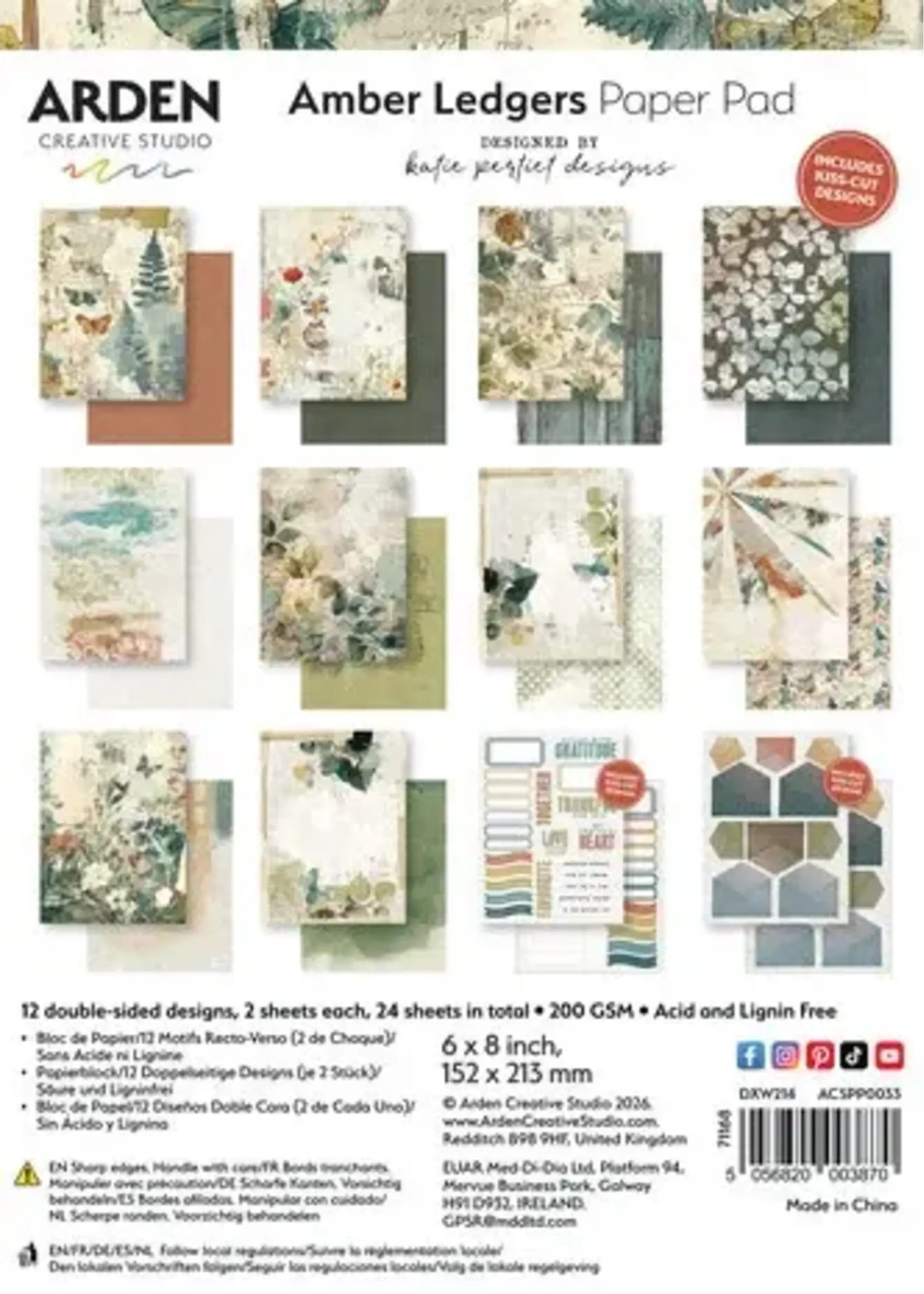 Amber Ledgers 6x8 Inch Paper Pad by Katie Pertiet (ACSPP0033)