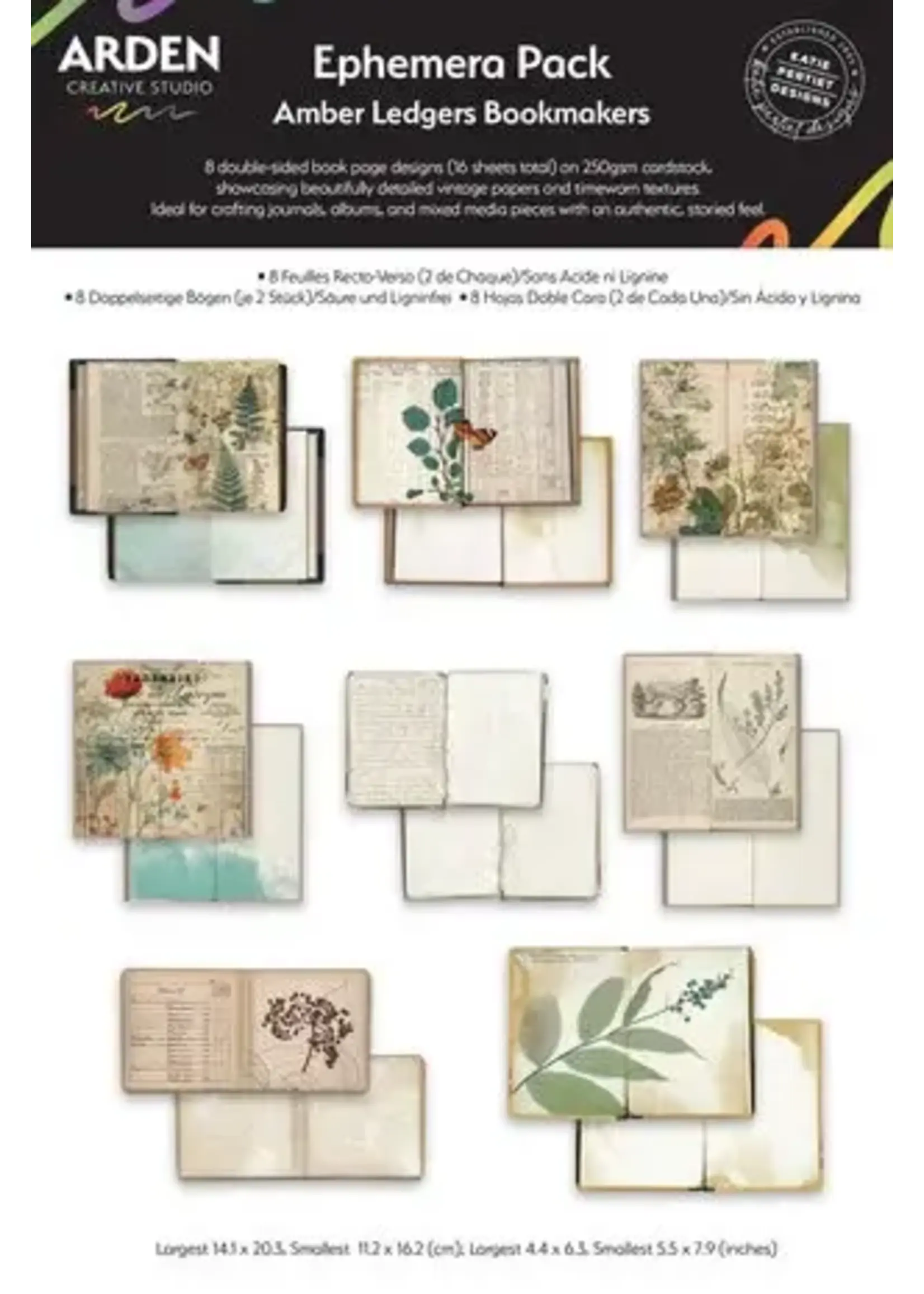 Amber Ledgers Ephemera Pack Bookmakers by Katie Pertiet (ACSEP0018)