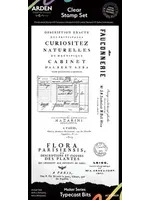 Maker Series 4x8 Inch Clear Stamp Set Typecast Bits by Katie Pertiet (ACSCS0038)