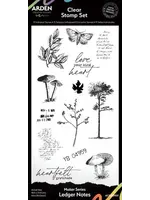 Maker Series 4x8 Inch Clear Stamp Set Ledger Notes by Katie Pertiet (ACSCS0037)