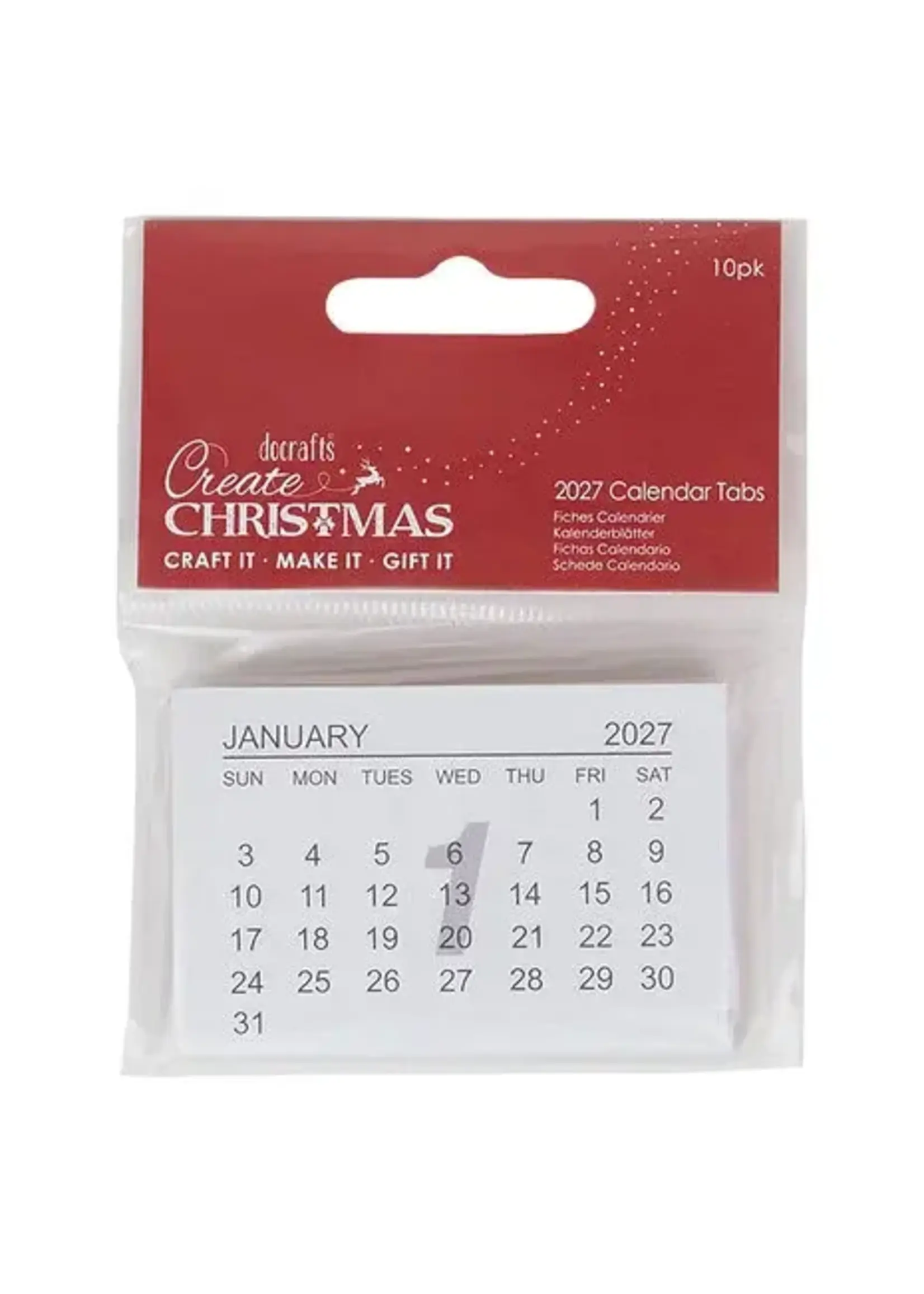 Create Christmas 2027 Calendar Tabs (10pcs) (PMA 172327)