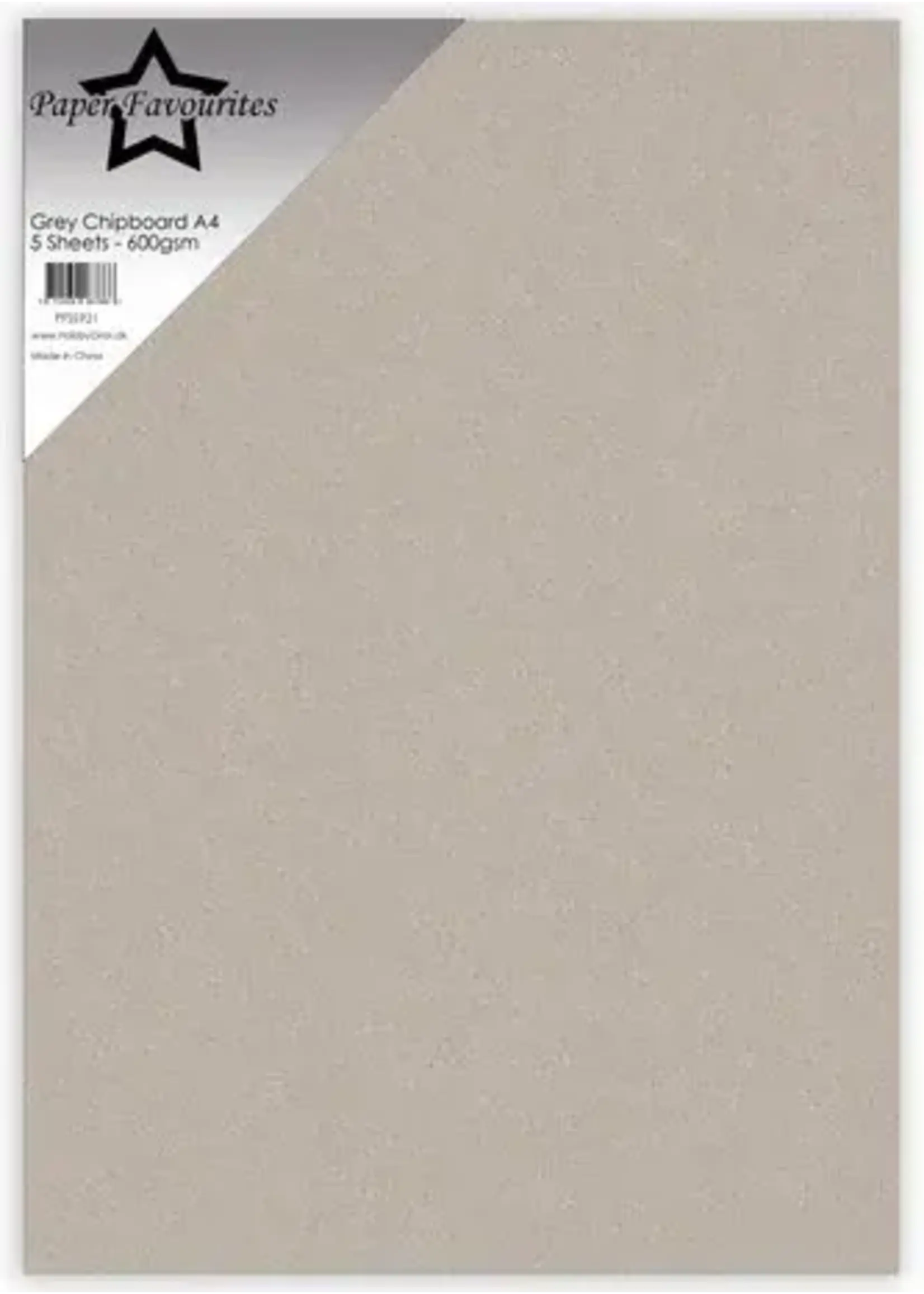 Grey Chipboard A4 600g (5pcs) (PFSS921)
