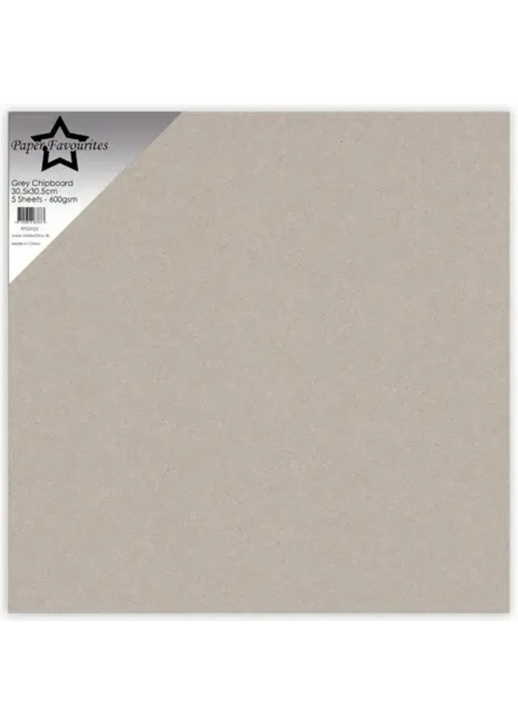 Grey Chipboard 12x12 Inch 600g (5pcs) (PFSS922)
