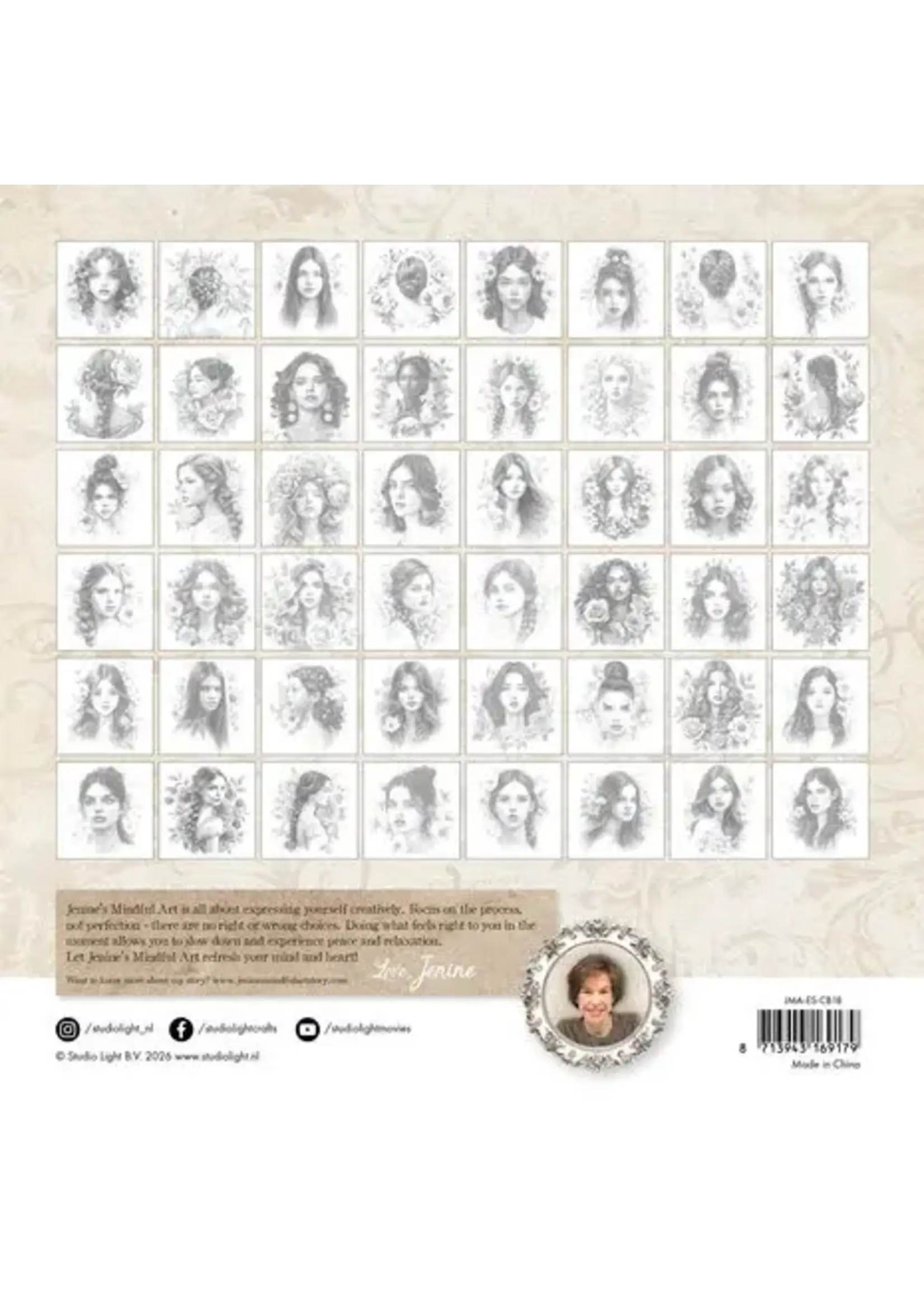Timeless Beauty 8x8 Inch Coloring Book (JMA-ES-CB18)