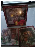 Kerst shadowbox met lichtjes Melanie let op, je hebt voor deze digi een shadowpunchboard nodig