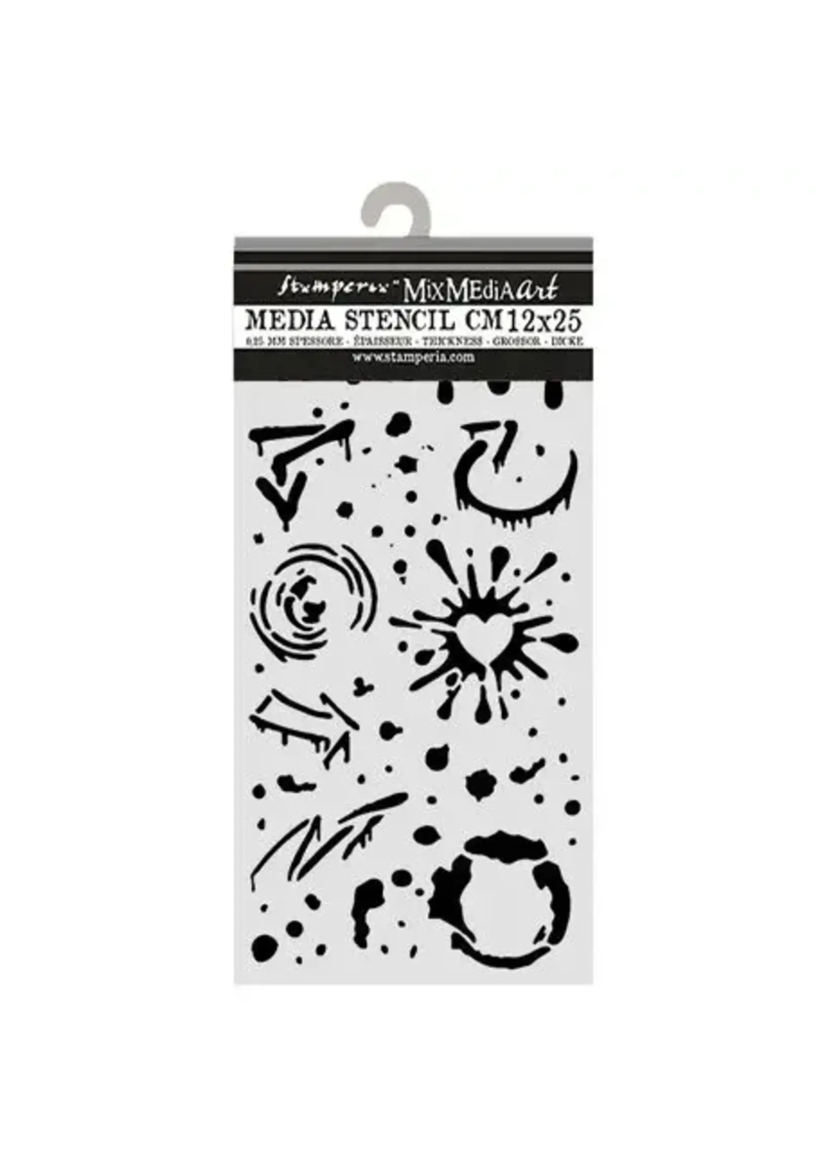 Furry Friends 2 Thick Stencils 12x25cm Ink Splatters by Antonis Tzanidakis (KSTDL182)