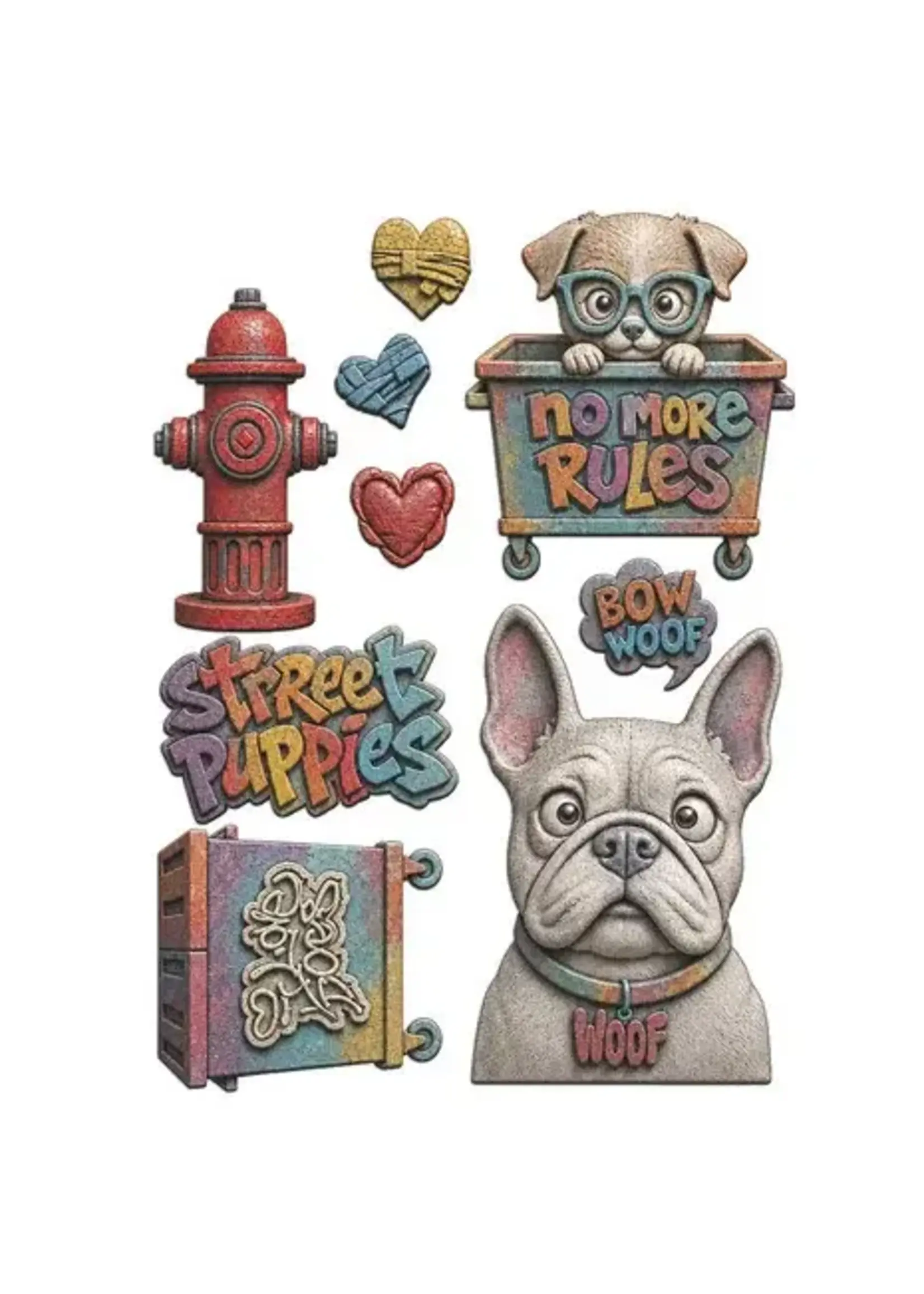 Furry Friends 2 A5 Silicon Mould Dogs by Antonis Tzanidakis (KACMA627)