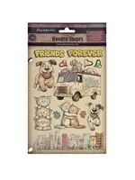 Furry Friends 2 A5 Colored Wooden Shapes by Antonis Tzanidakis (KLSP211)