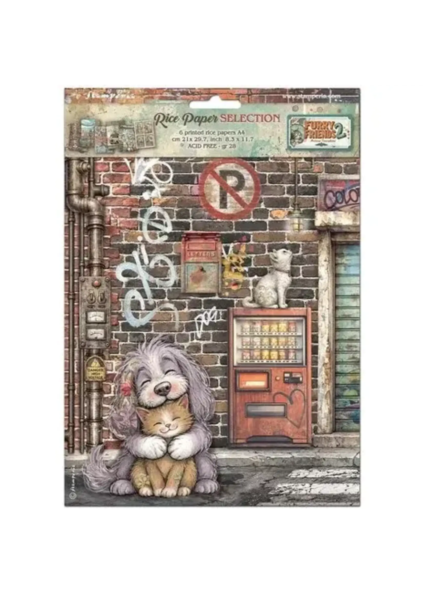 Furry Friends 2 A4 Rice Paper Selection (6pcs) by Antonis Tzanidakis (DFSA4XAF)