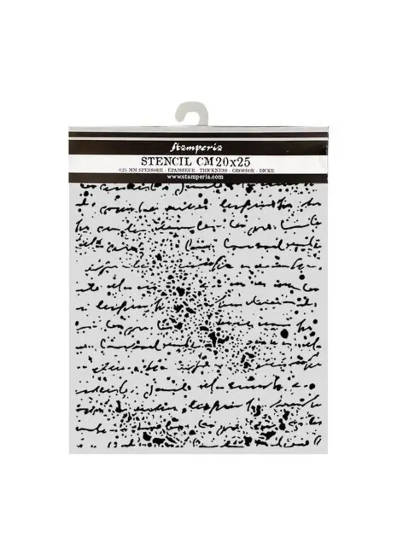 Cosmos Thick Stencils 20x25cm Handwriting by Cristina Radovan (KSTD219)