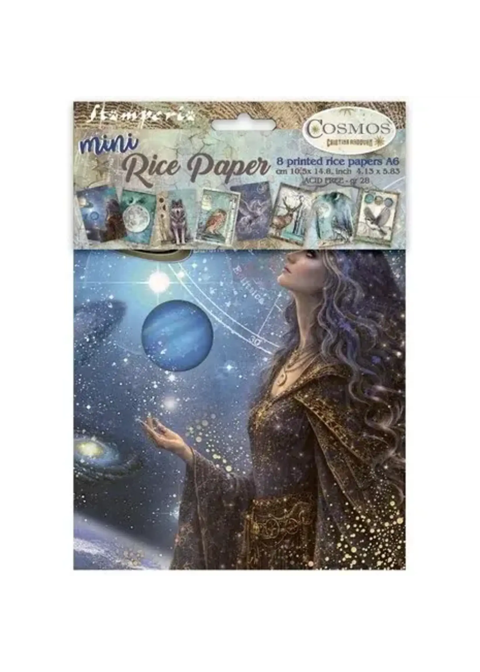 Cosmos A6 Mini Rice Paper Selection (8pcs) by Cristina Radovan (DFSA6X11)