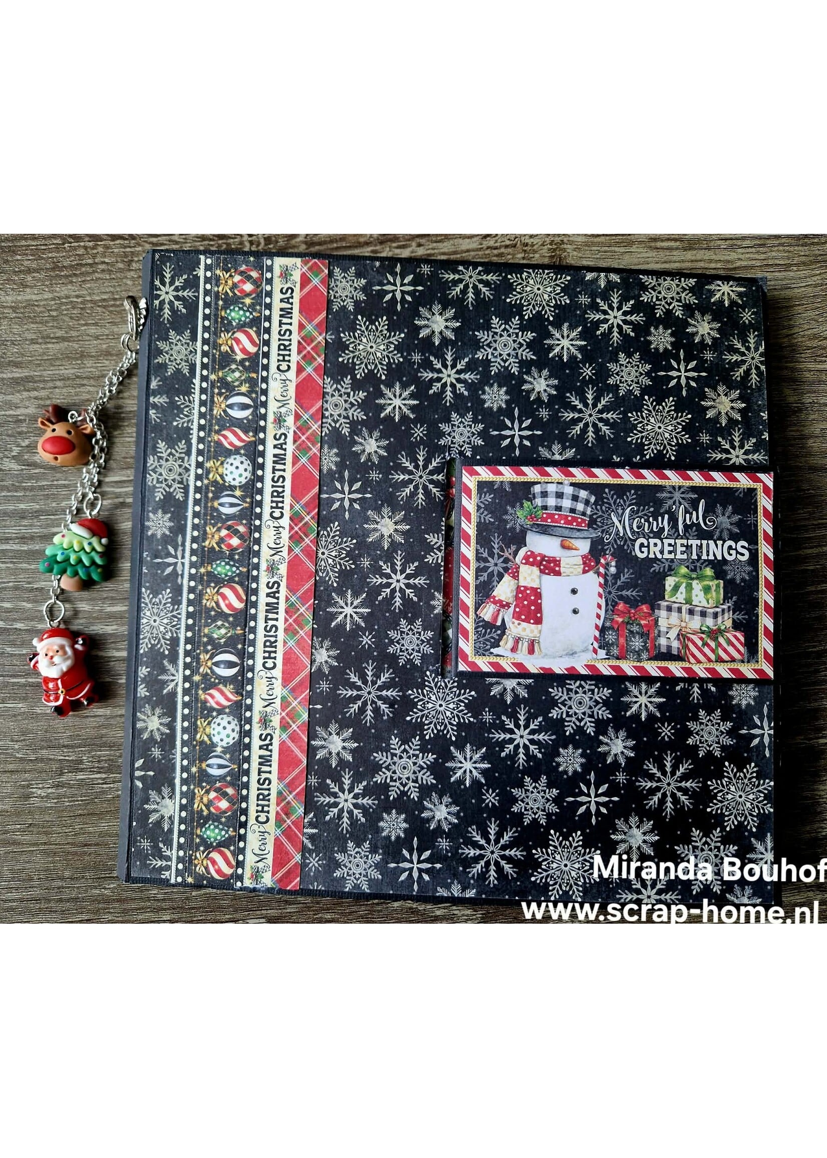 Mini Album Merry ful Greetings workshoppakket (bedels kunnen licht afwijken van het voorbeeld)