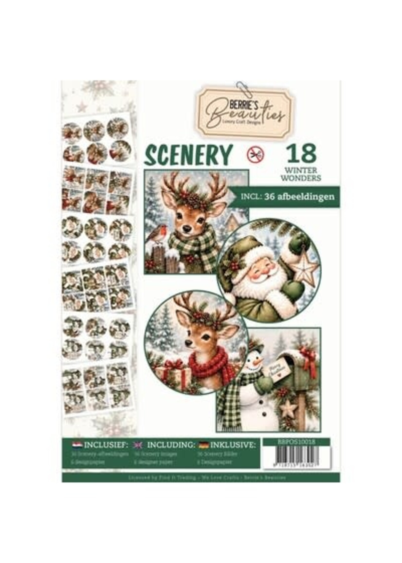 BBPOS10018 - Push-Out Book Scenery 18 – Furry Christmas Friends