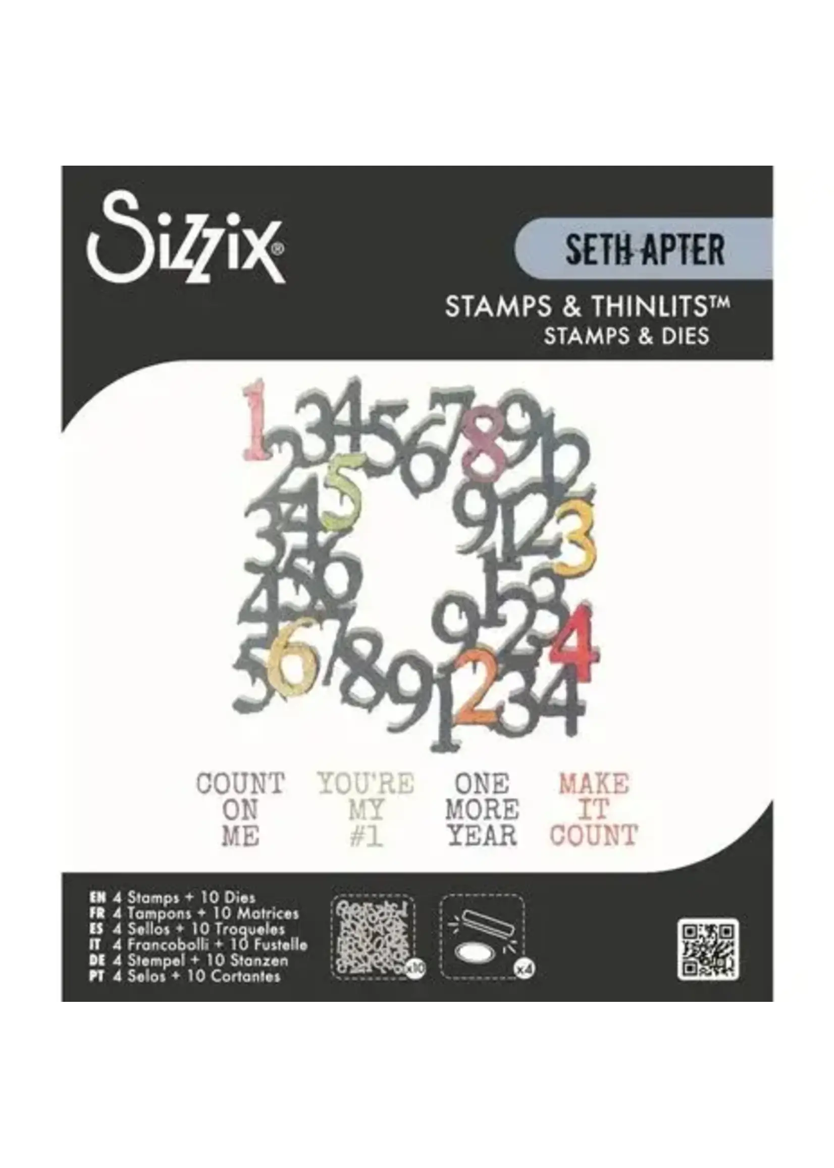 Thinlits Die Set w/ Stamps Recount (10+4pcs) by Seth Apter (667214)